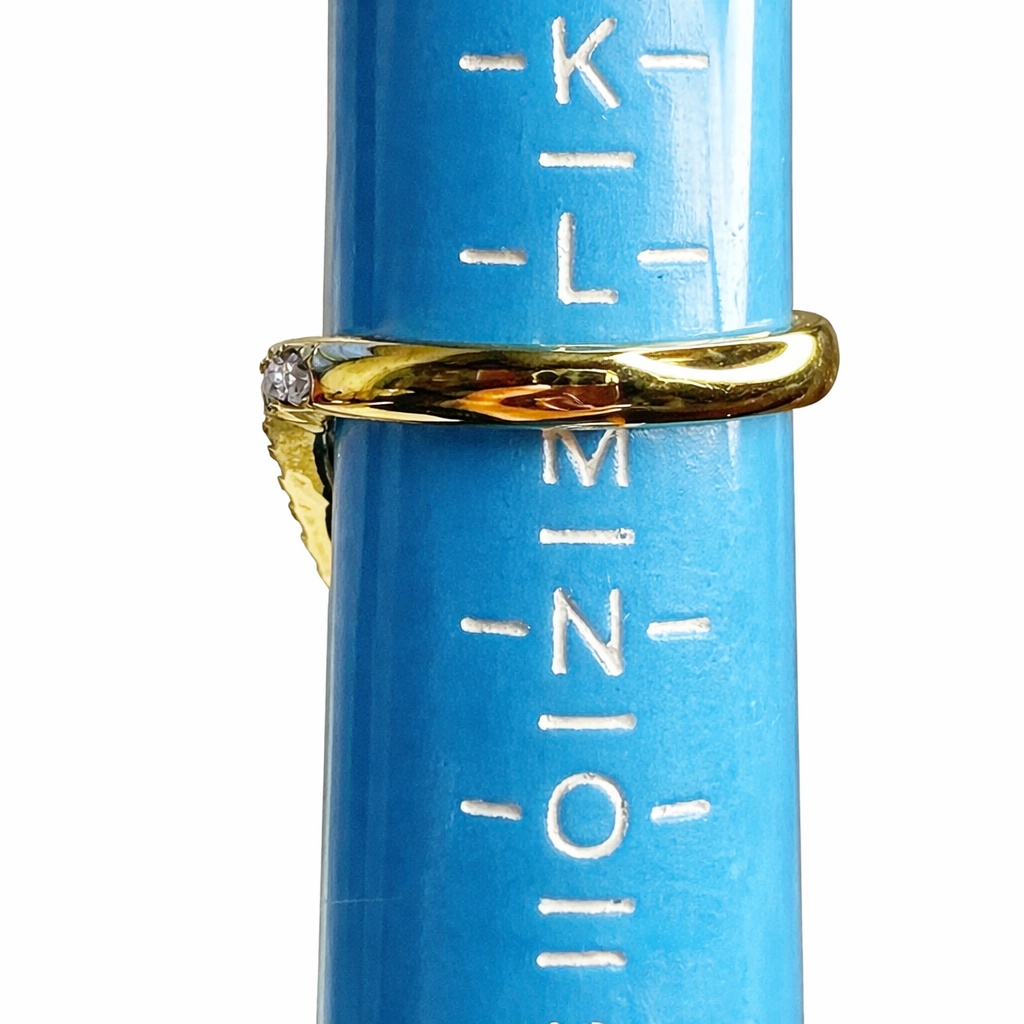 Pavé V-Shape Bypass Open Ring