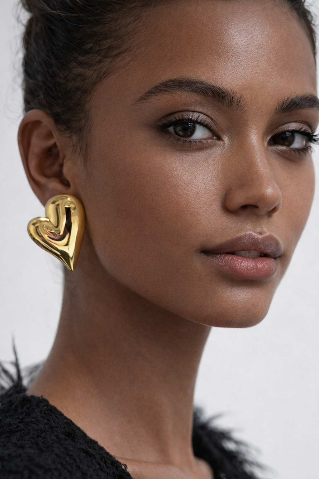 Oversized Puffy Heart Studs