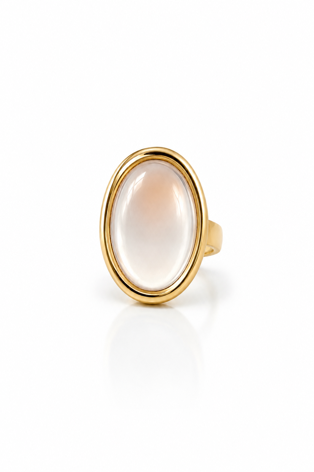 Glass Dome Oval Statement Ring