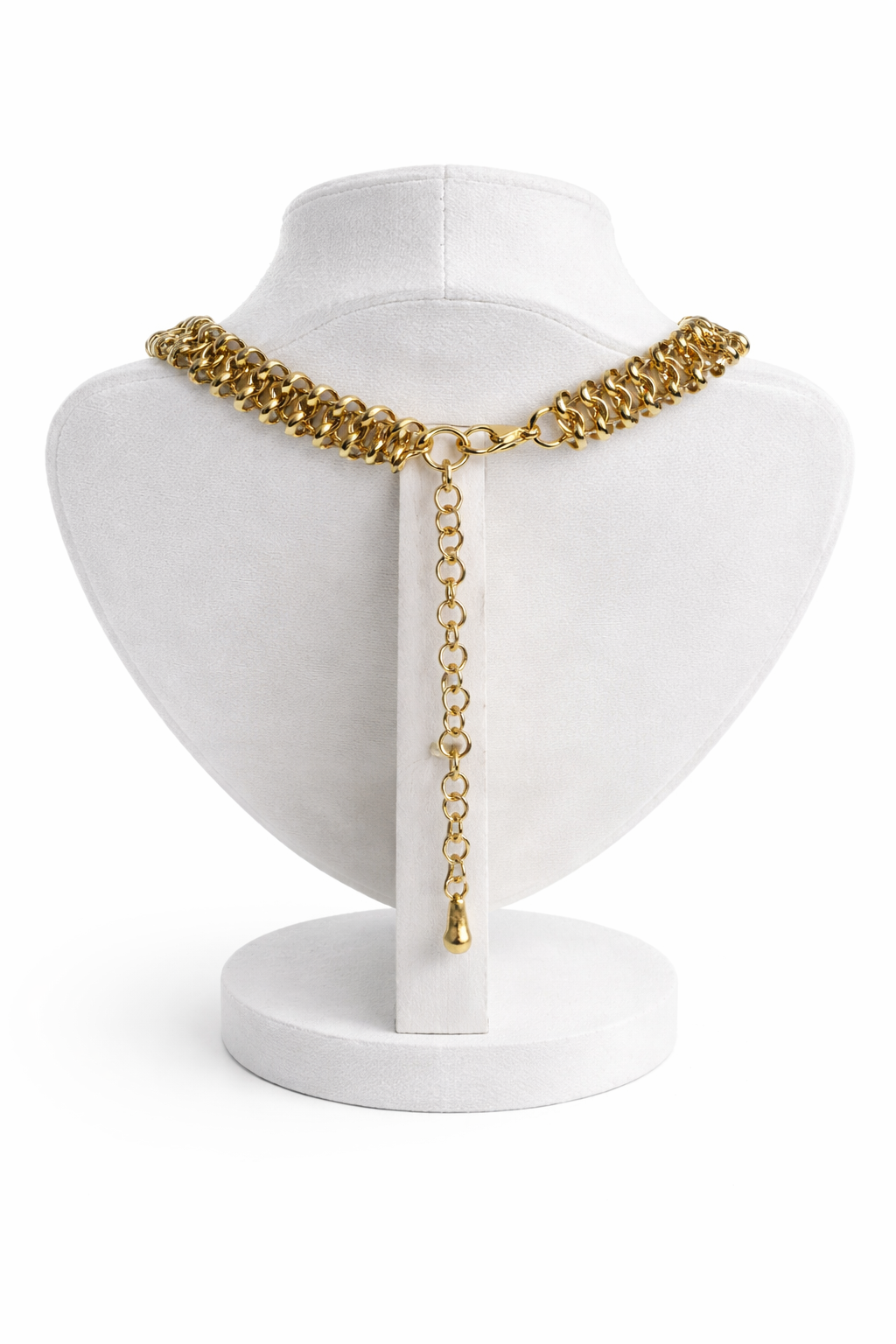 Chunky Woven Ring Mesh Choker Necklace