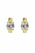 Oval Crystal Chunky Open Hoops