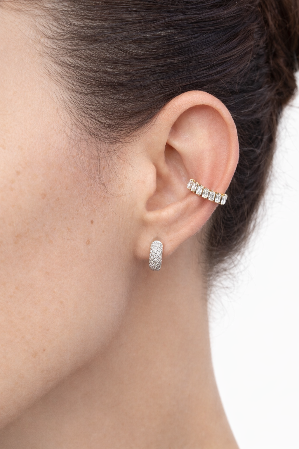 Baguette Crystal Ear Cuff