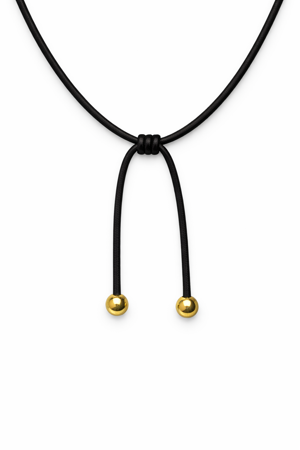 Polished Pebble Pendant Cord Necklace