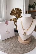 Flat Herringbone Chain & Ball Chain Necklace Set