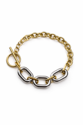 Two-Tone Chunky Chain Bracelet