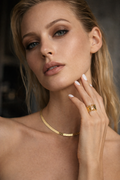Gold Flat Book Chain Necklace