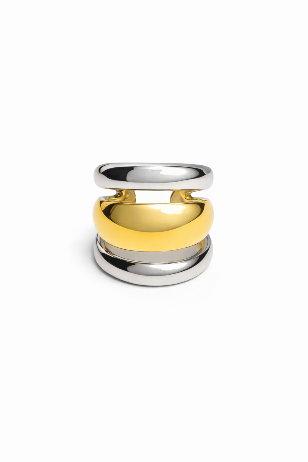 Dome Ring: Silver & Gold