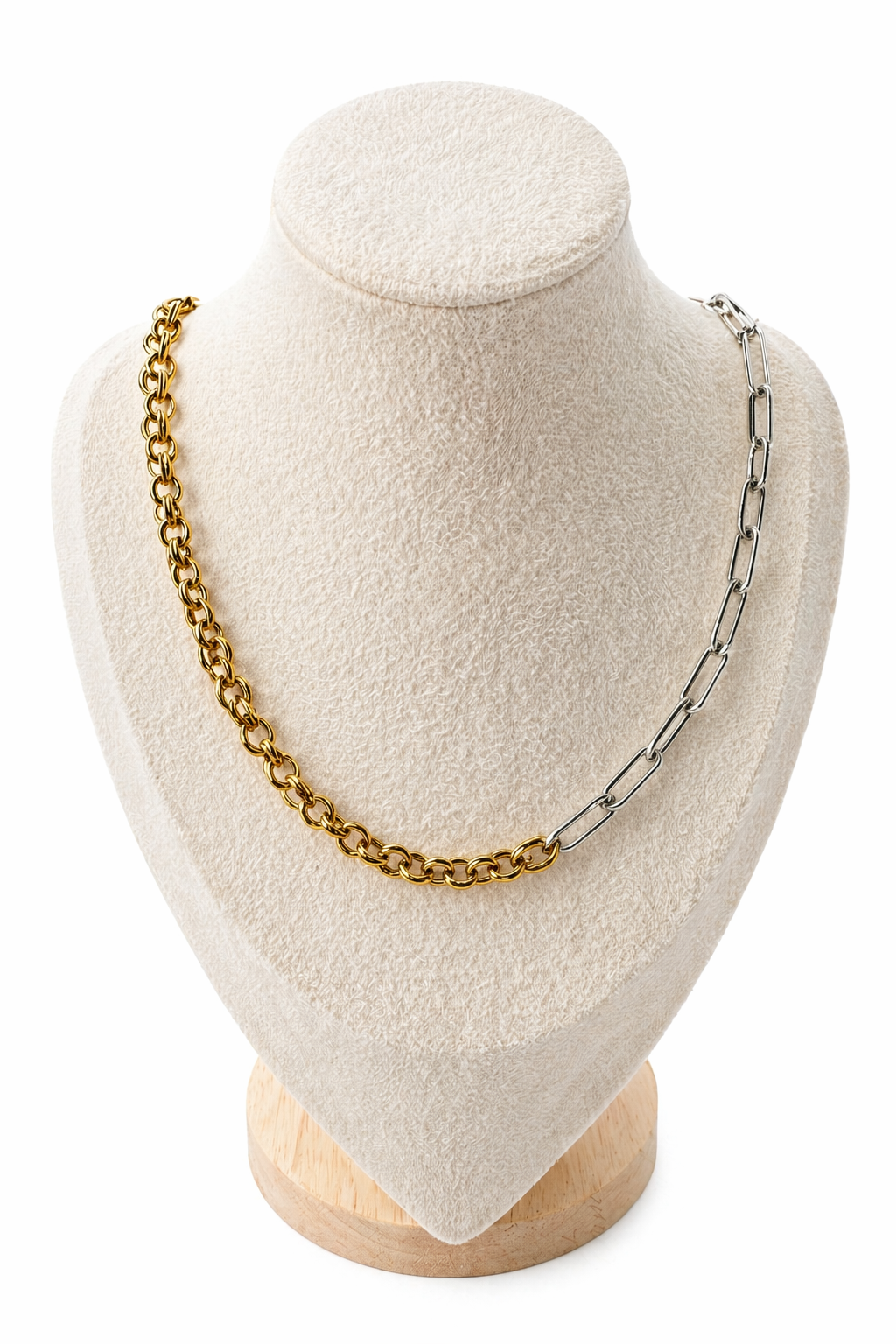 Two-Tone Chain Link Necklace