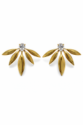 Petal Fan Crystal Earrings