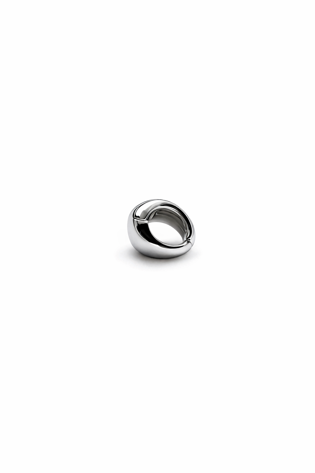 Polished Dome Ear Cuff — Silver