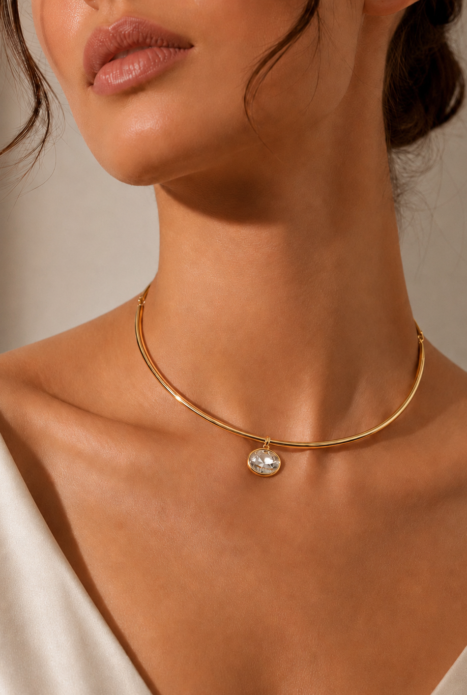 Solitaire Collar Necklace