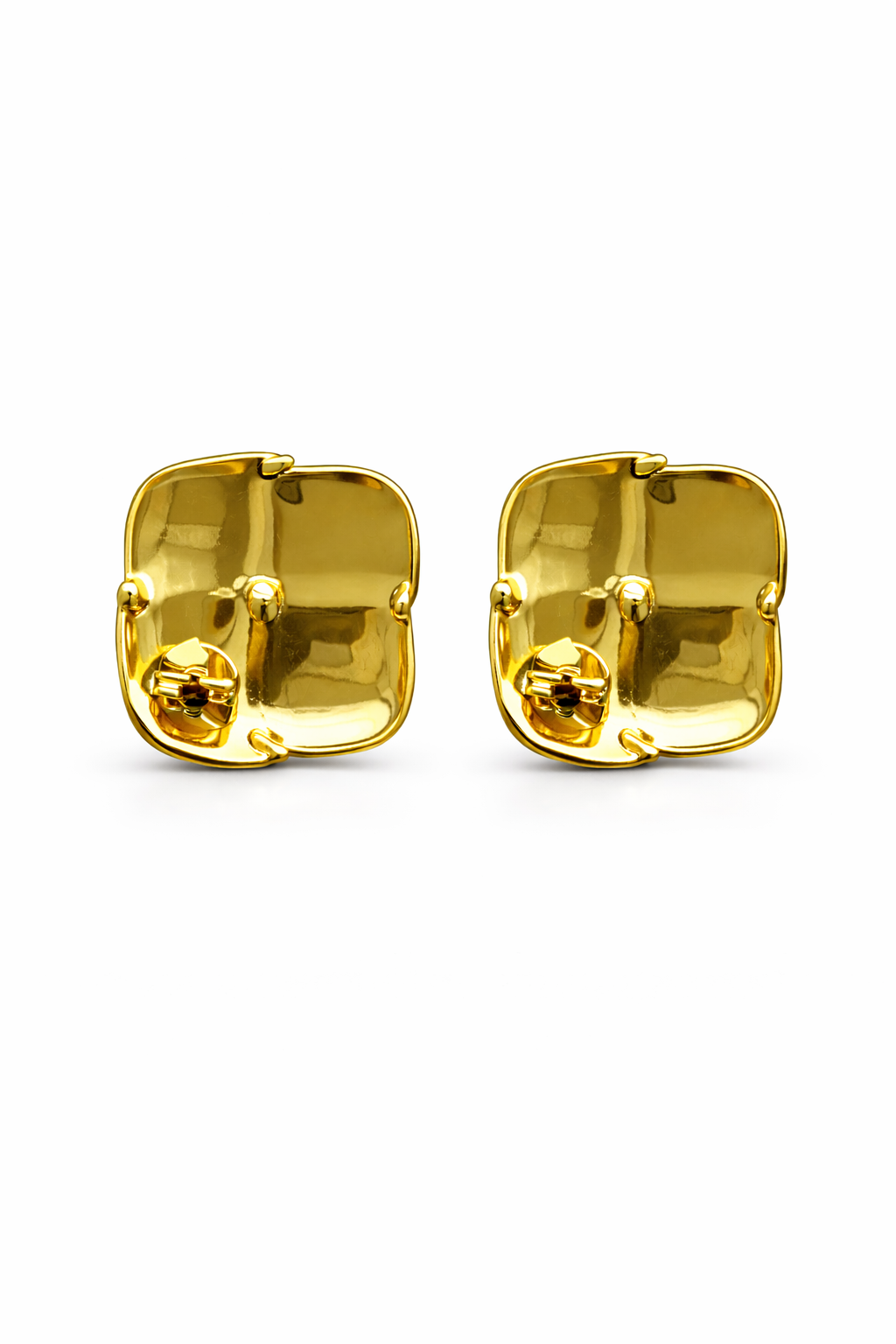 Éclipse Two-Tone Enamel Stud Earrings