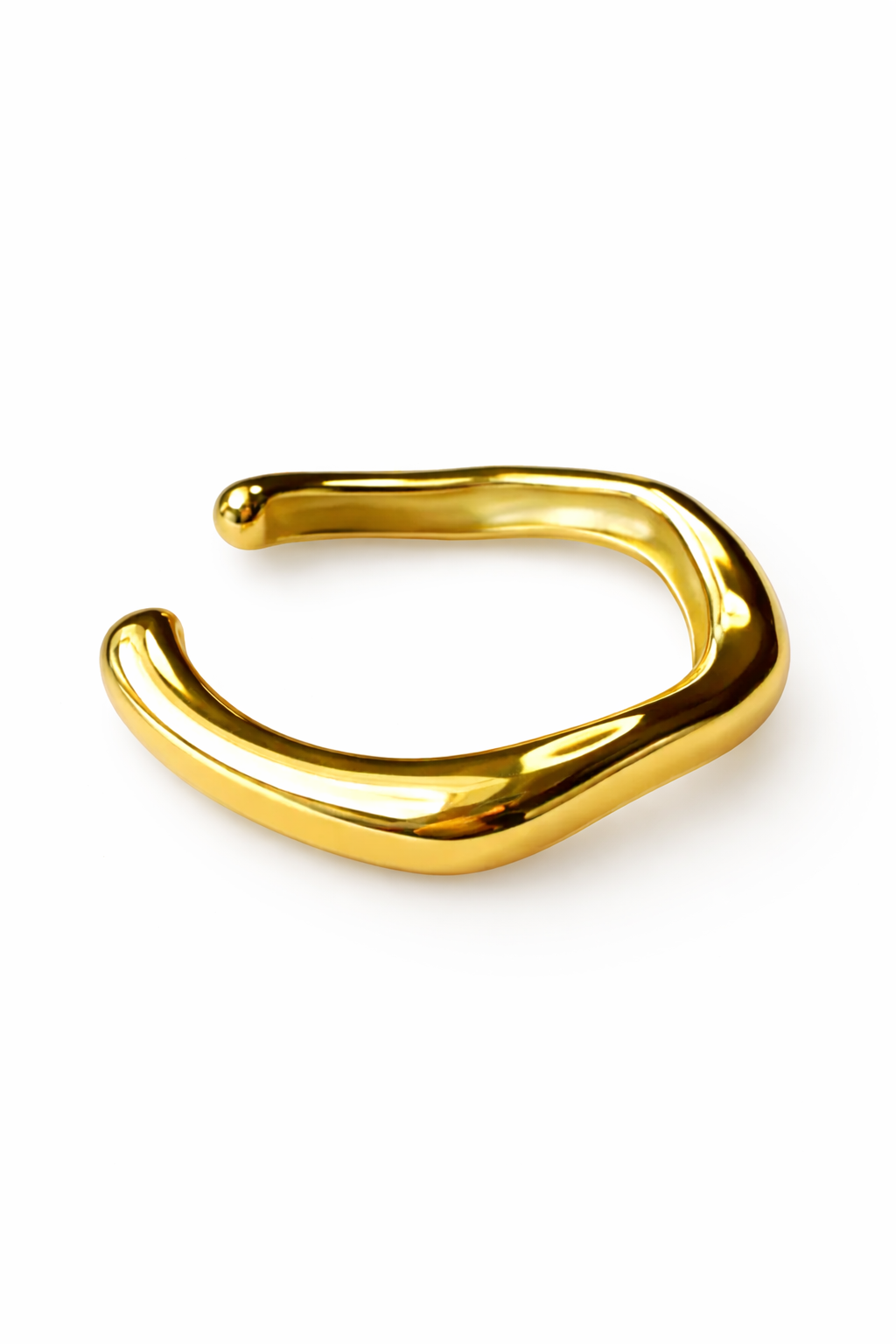 Curved Wave Cuff Bracelet