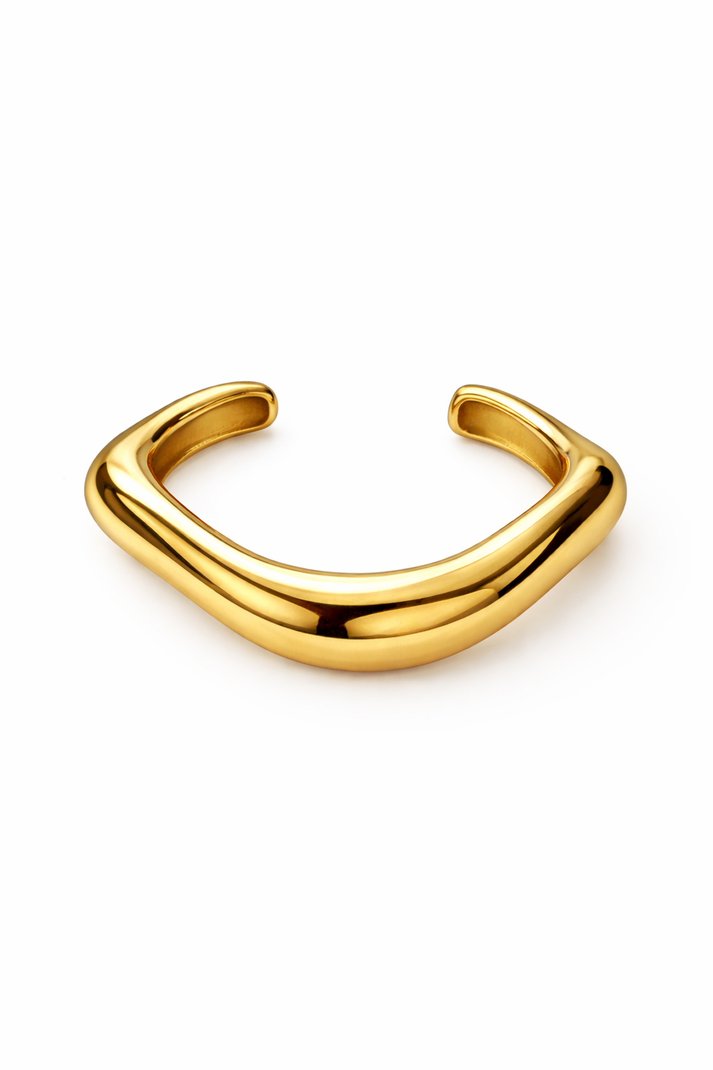 Curved Wave Cuff Bracelet