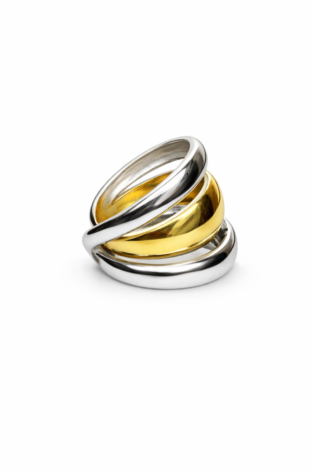 Dome Ring: Silver & Gold