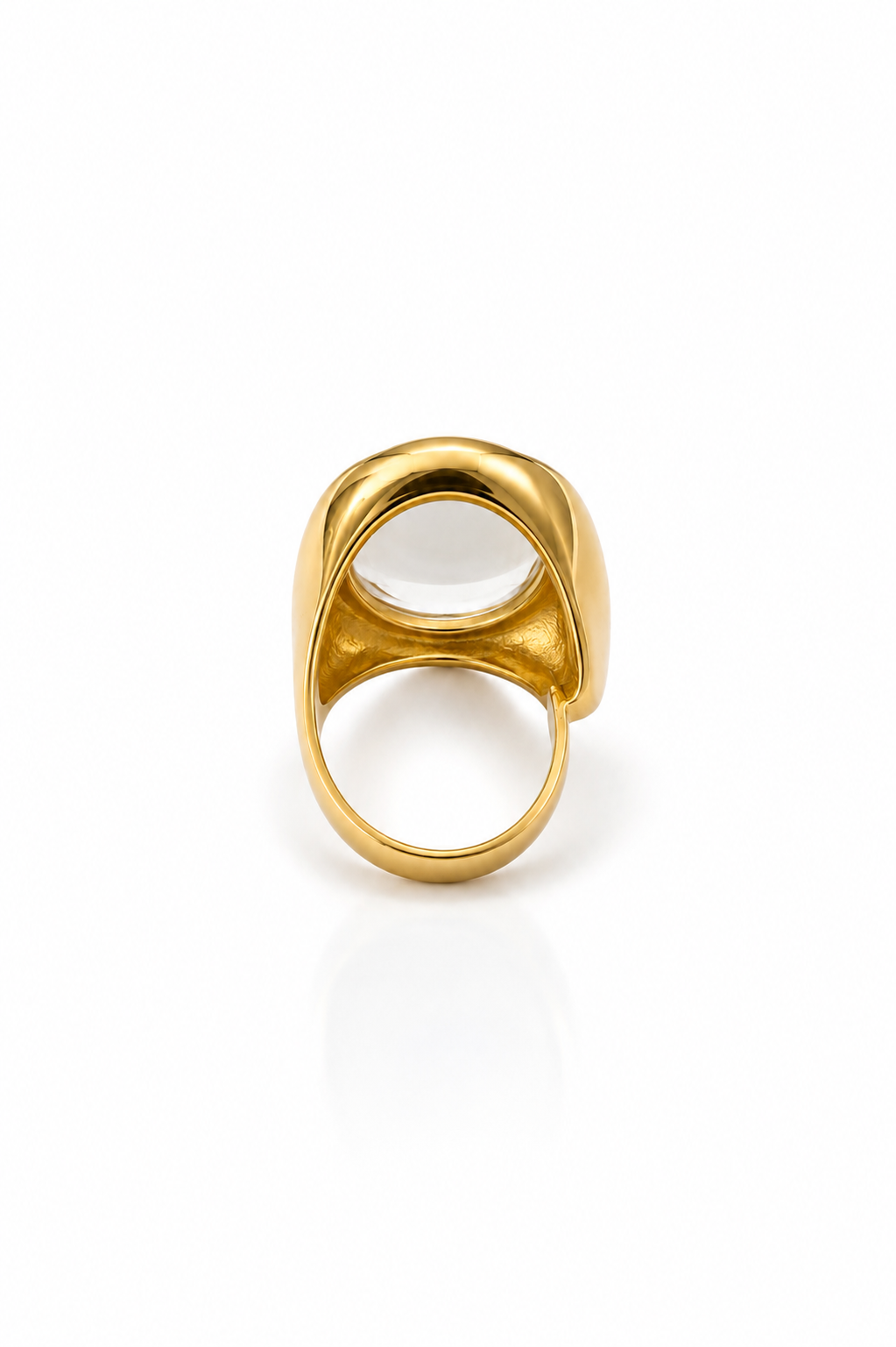 Glass Dome Oval Statement Ring