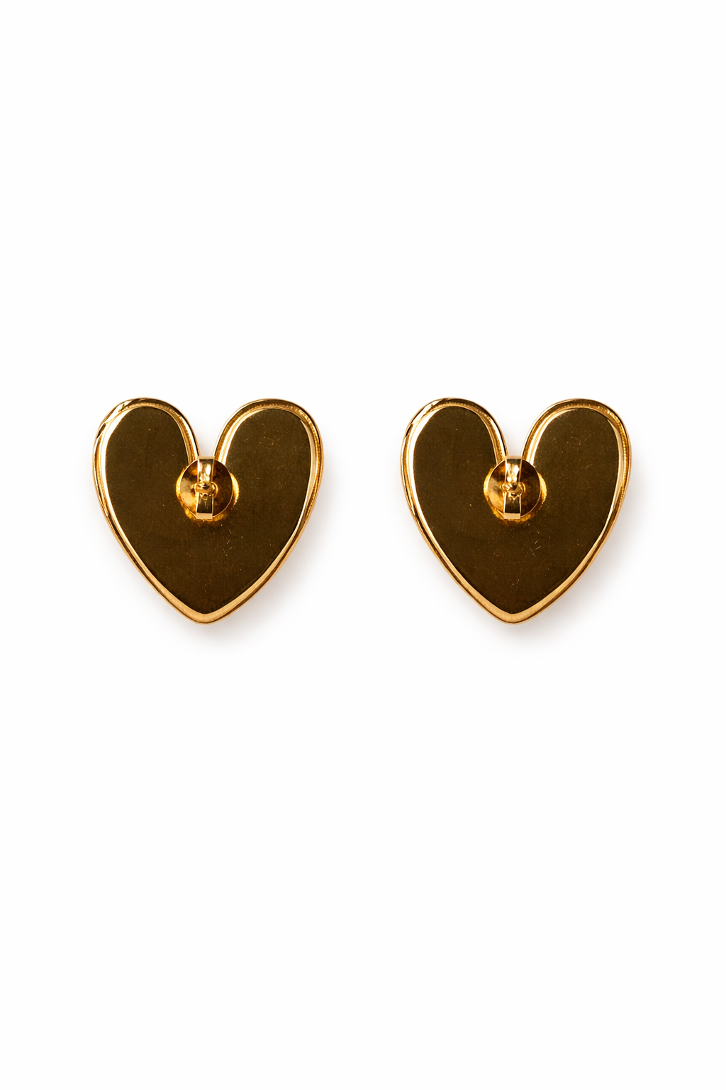 Pink Marble Enamel Heart Studs