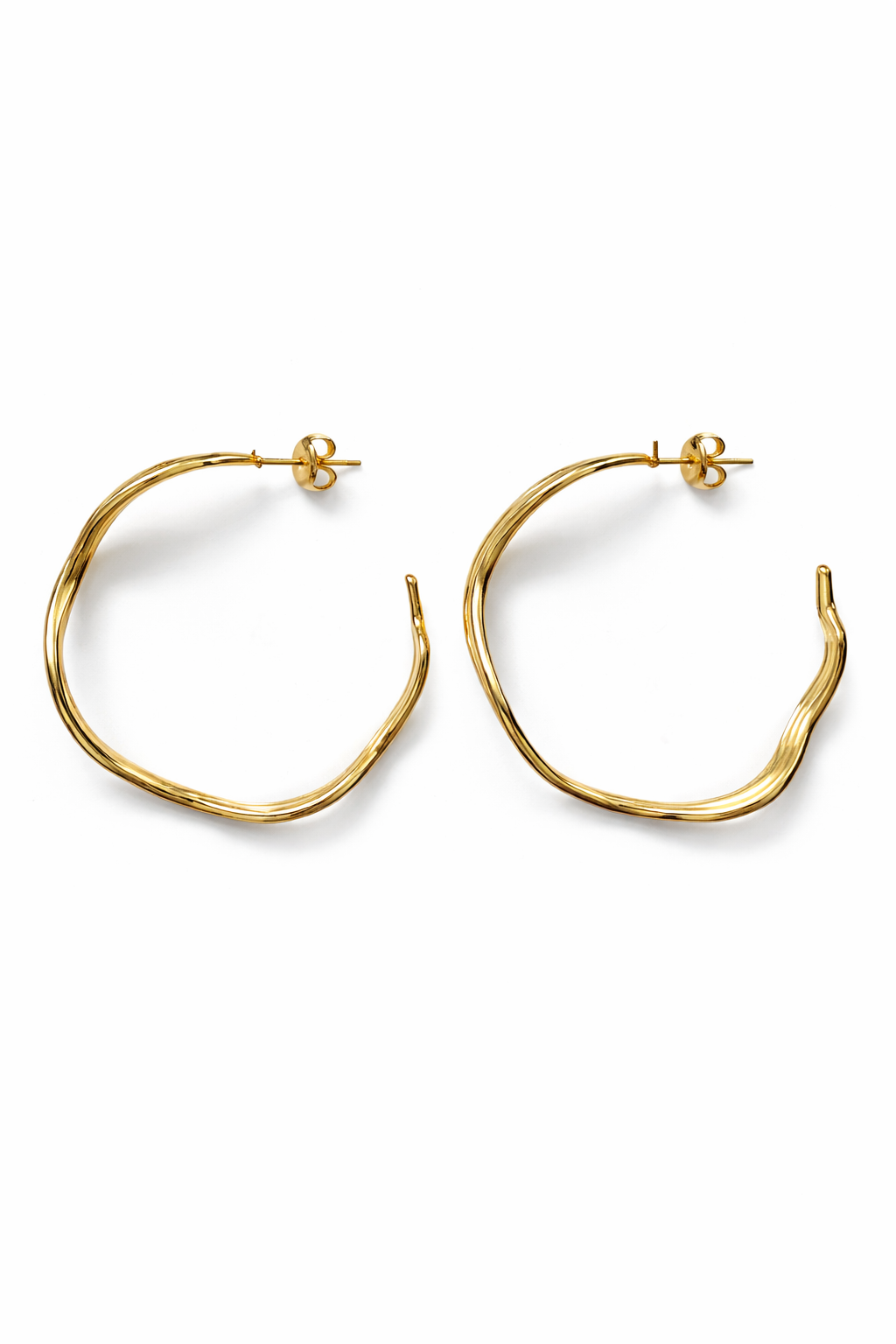 Twisted Wave Open Hoops