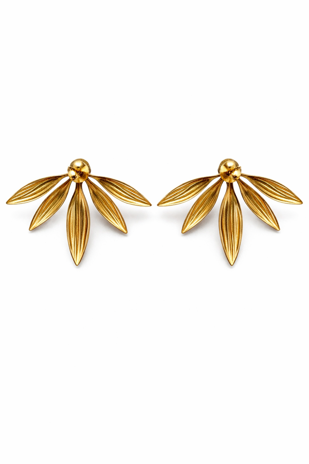 Petal Fan Crystal Earrings