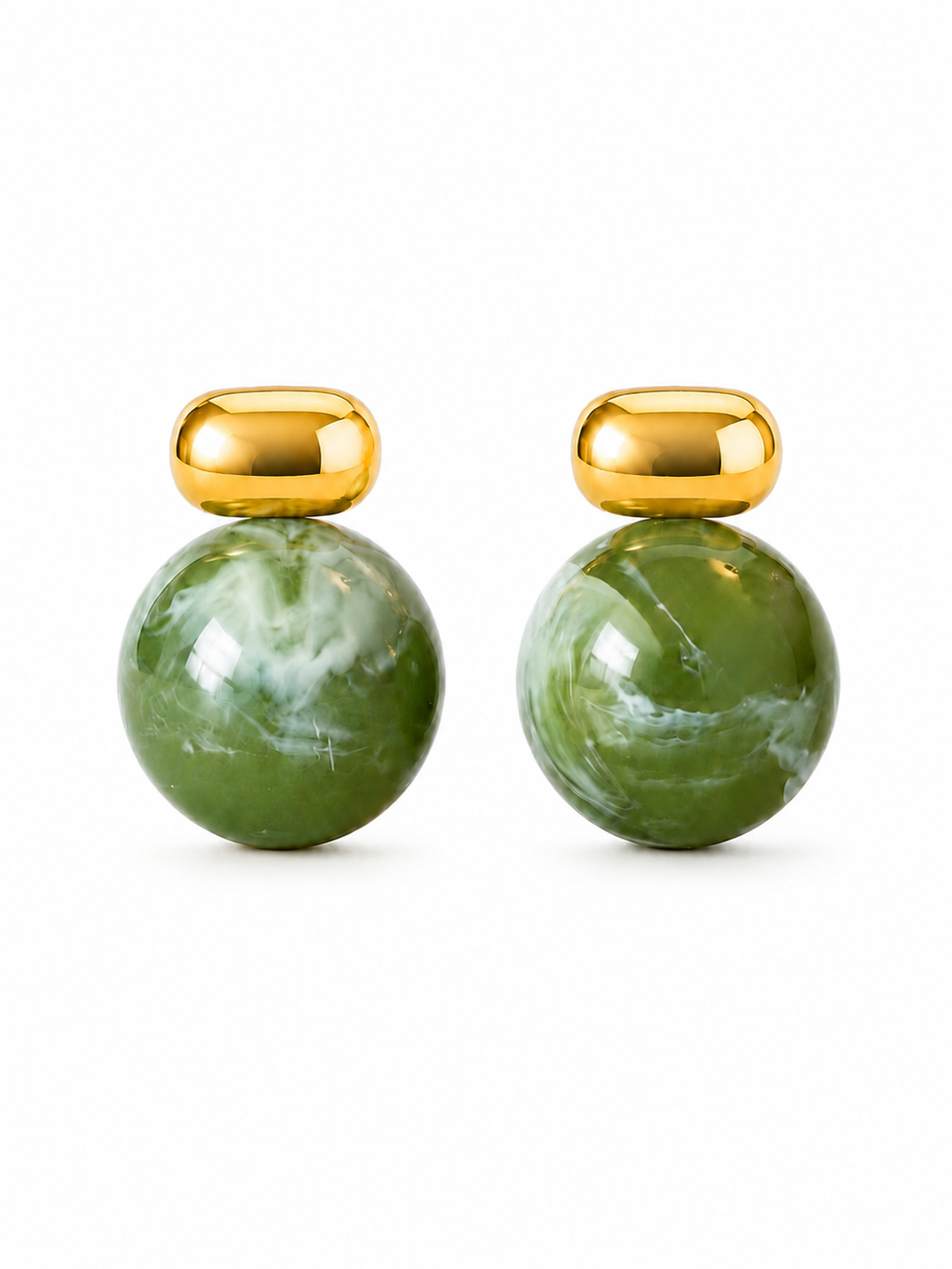 Jade Marble Drop Earrings
