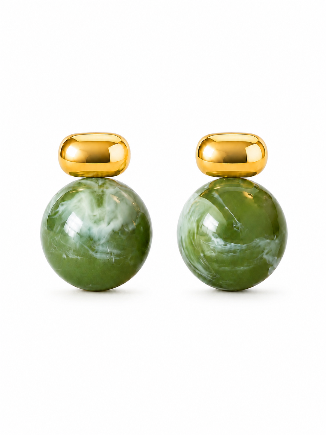 Jade Marble Drop Earrings