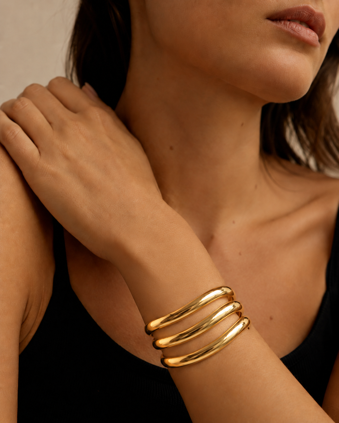 Triple Wave Sculptural Bracelet