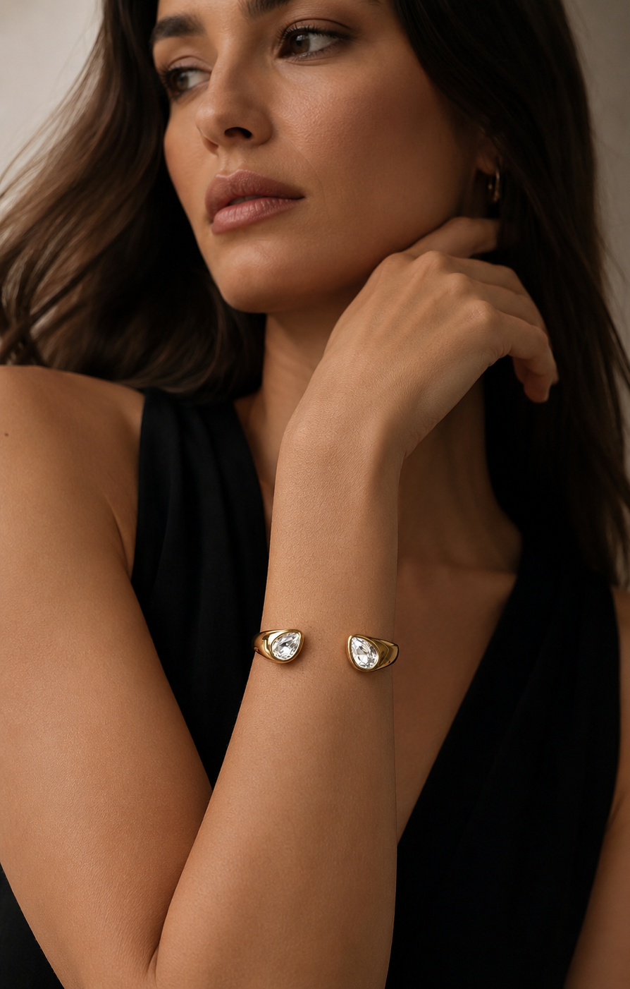 Twin Pear Cuff Bracelet