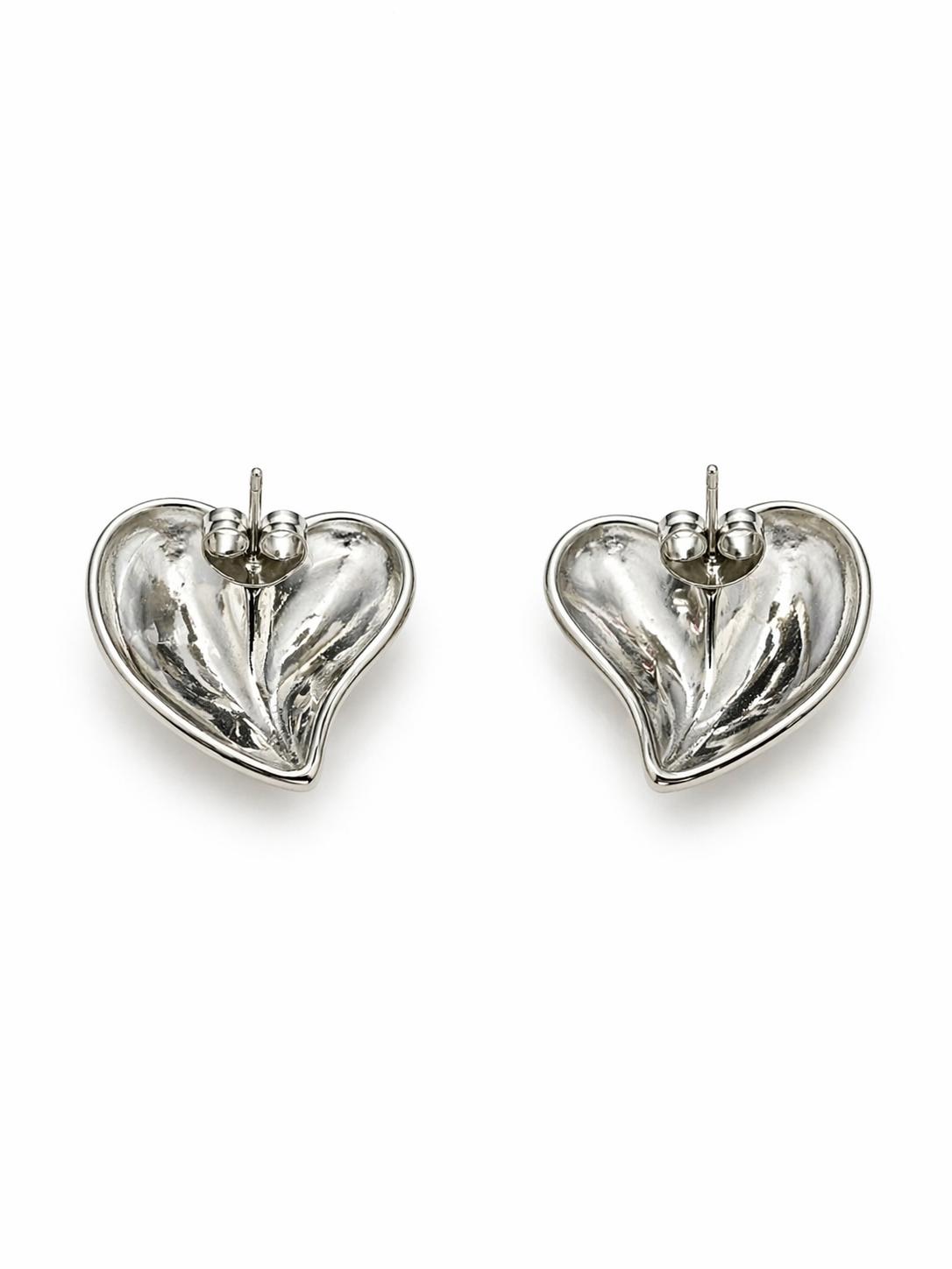 Chunky Heart Stud Earrings