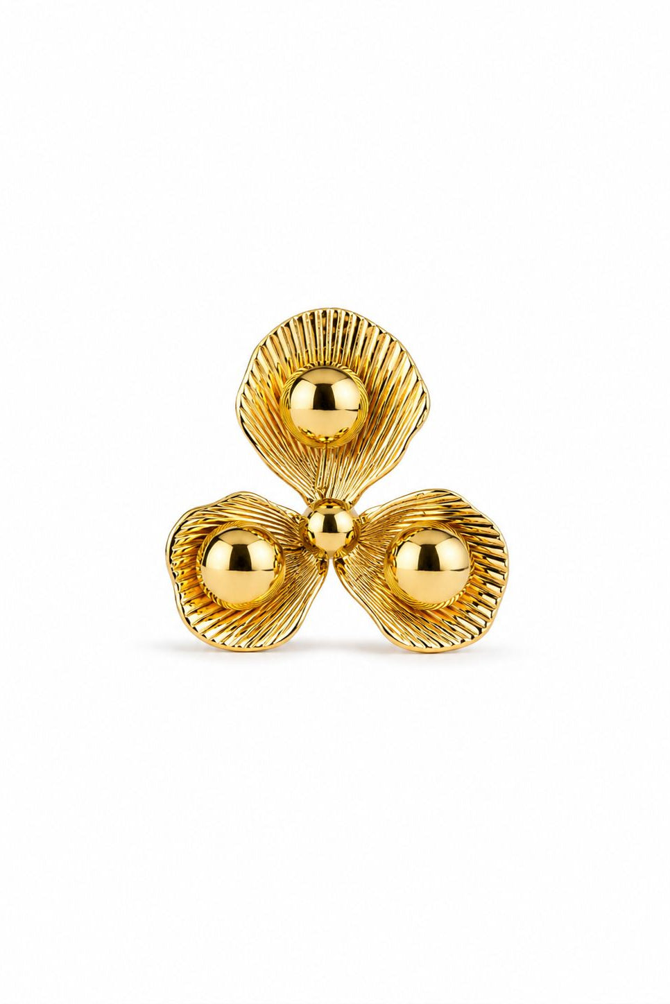 Gold Trefoil Bloom Ring
