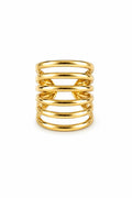 Gold ring on a white background