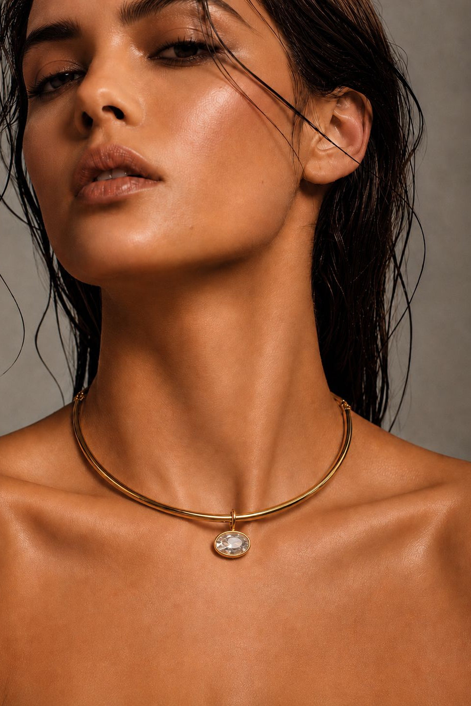 Solitaire Collar Necklace