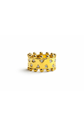 Byzantine Crystal Wide Band Ring