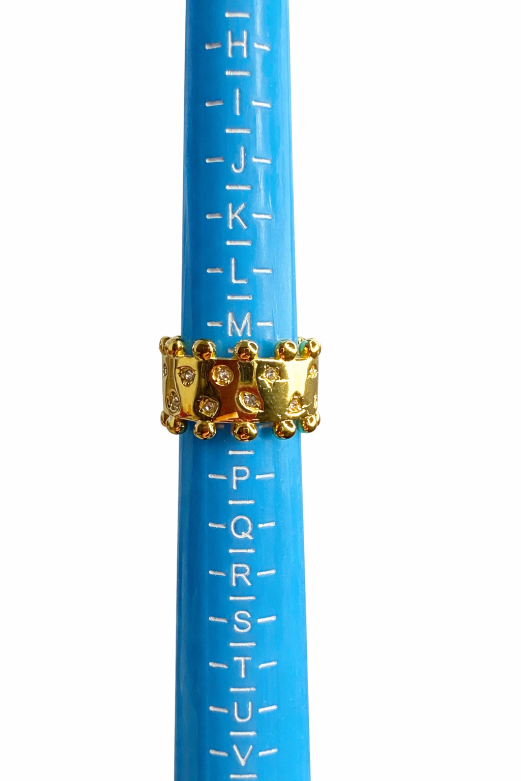 Byzantine Crystal Wide Band Ring