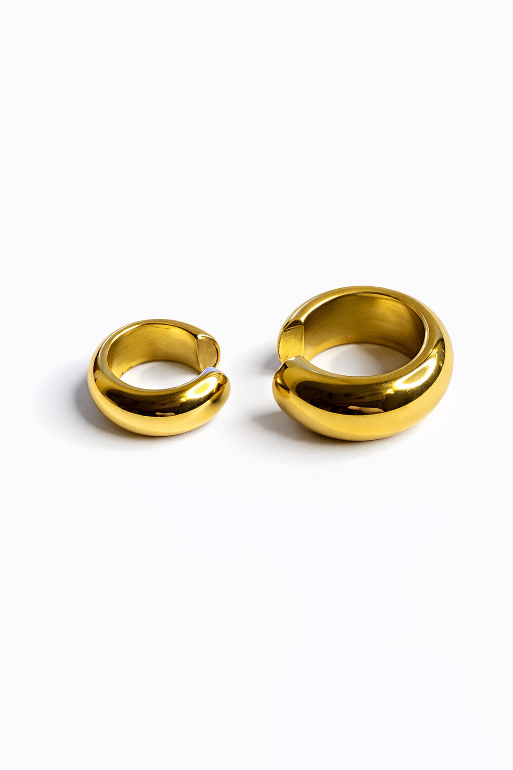 Chunky Dome Polished Cuff Set