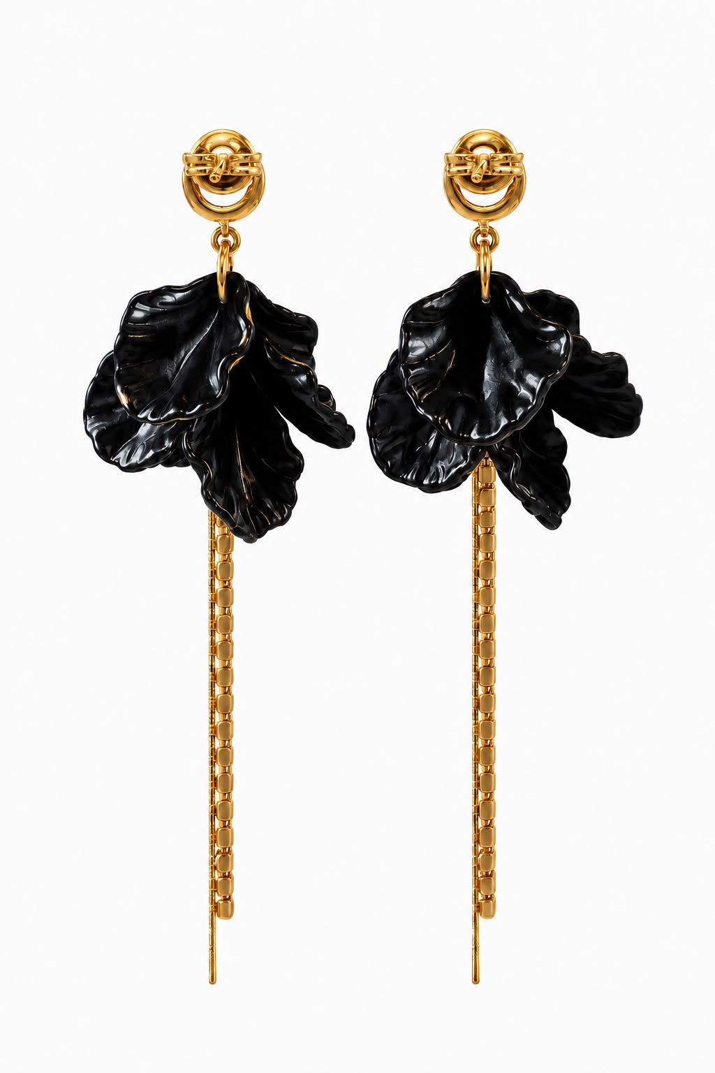 Paloma Drop Earrings In Black