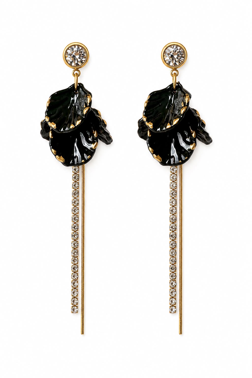Paloma Drop Earrings In Black