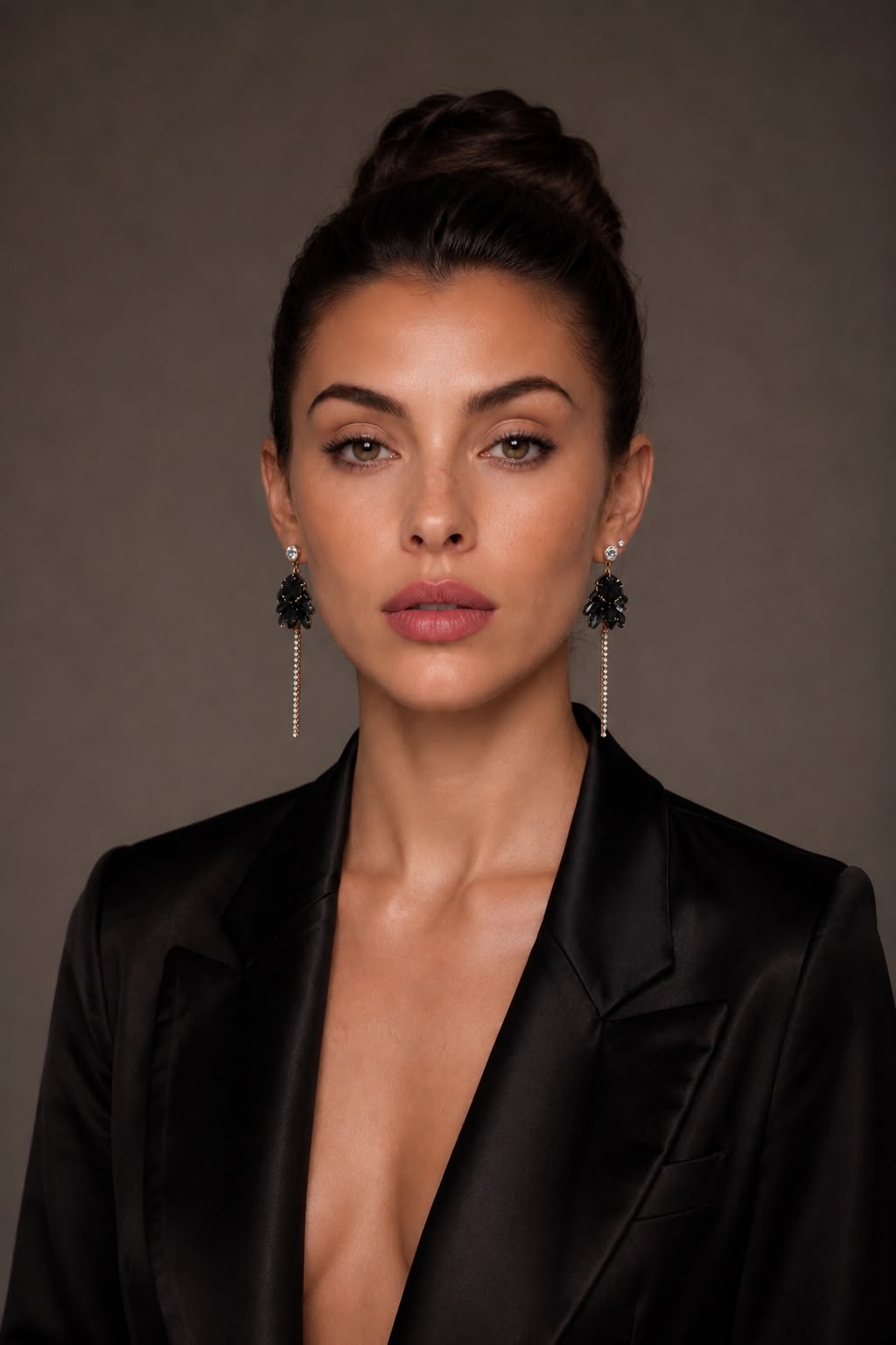 Paloma Drop Earrings In Black