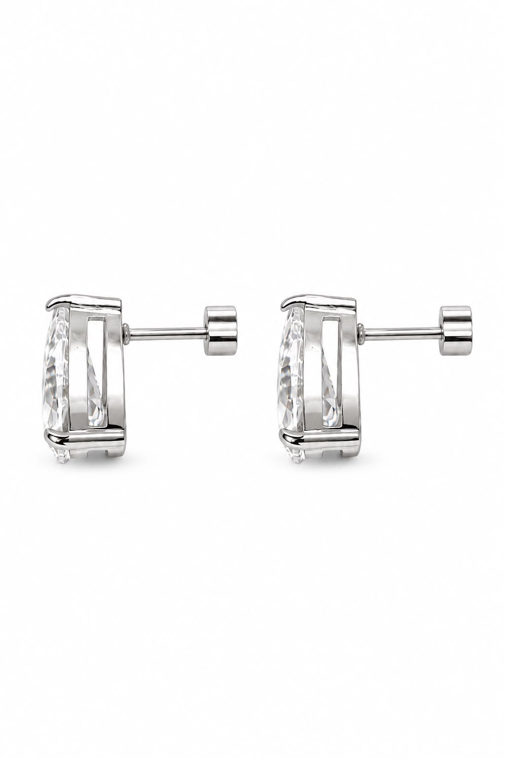 Elodie Pear Solitaire Studs