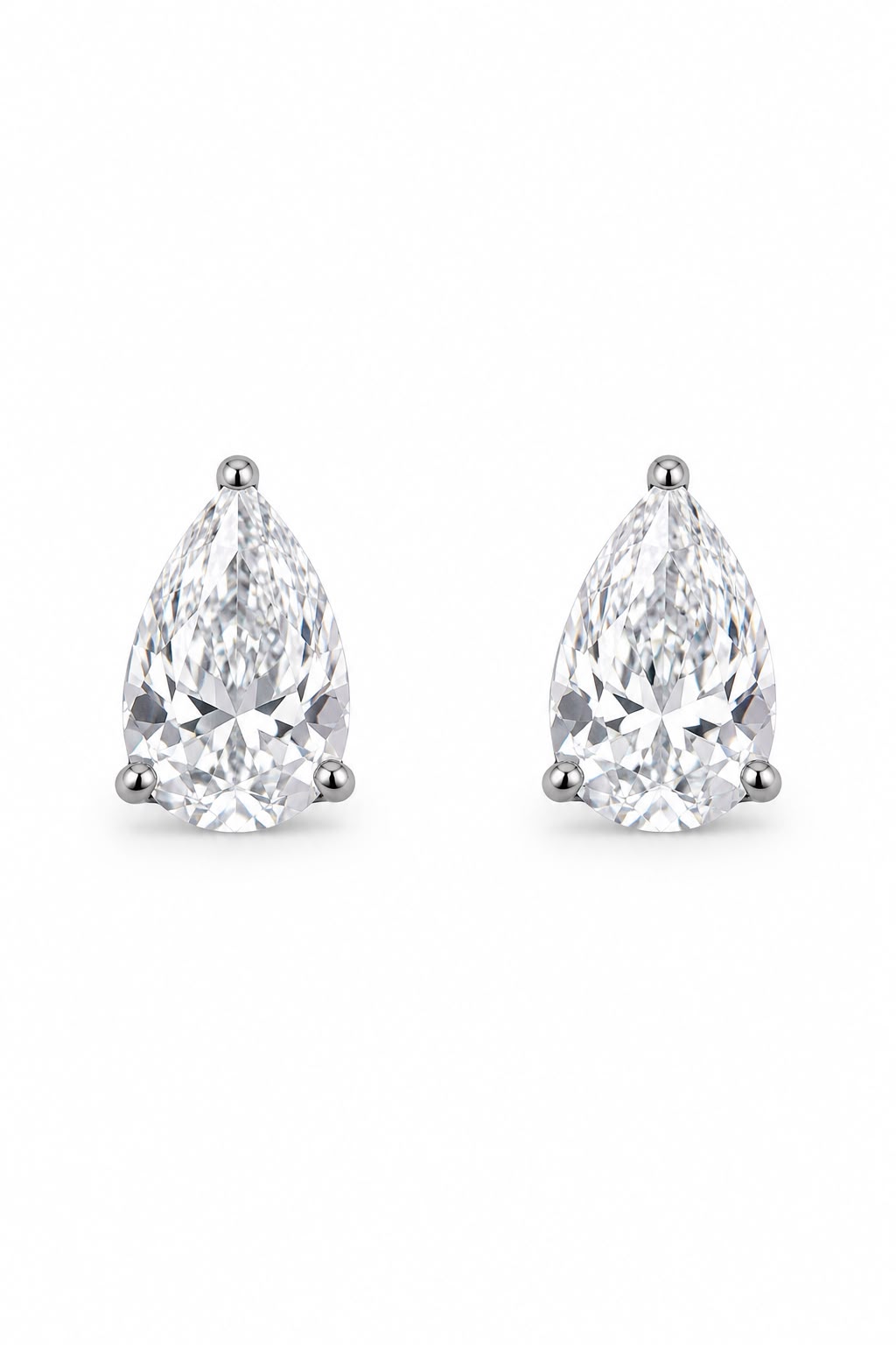 Elodie Pear Solitaire Studs