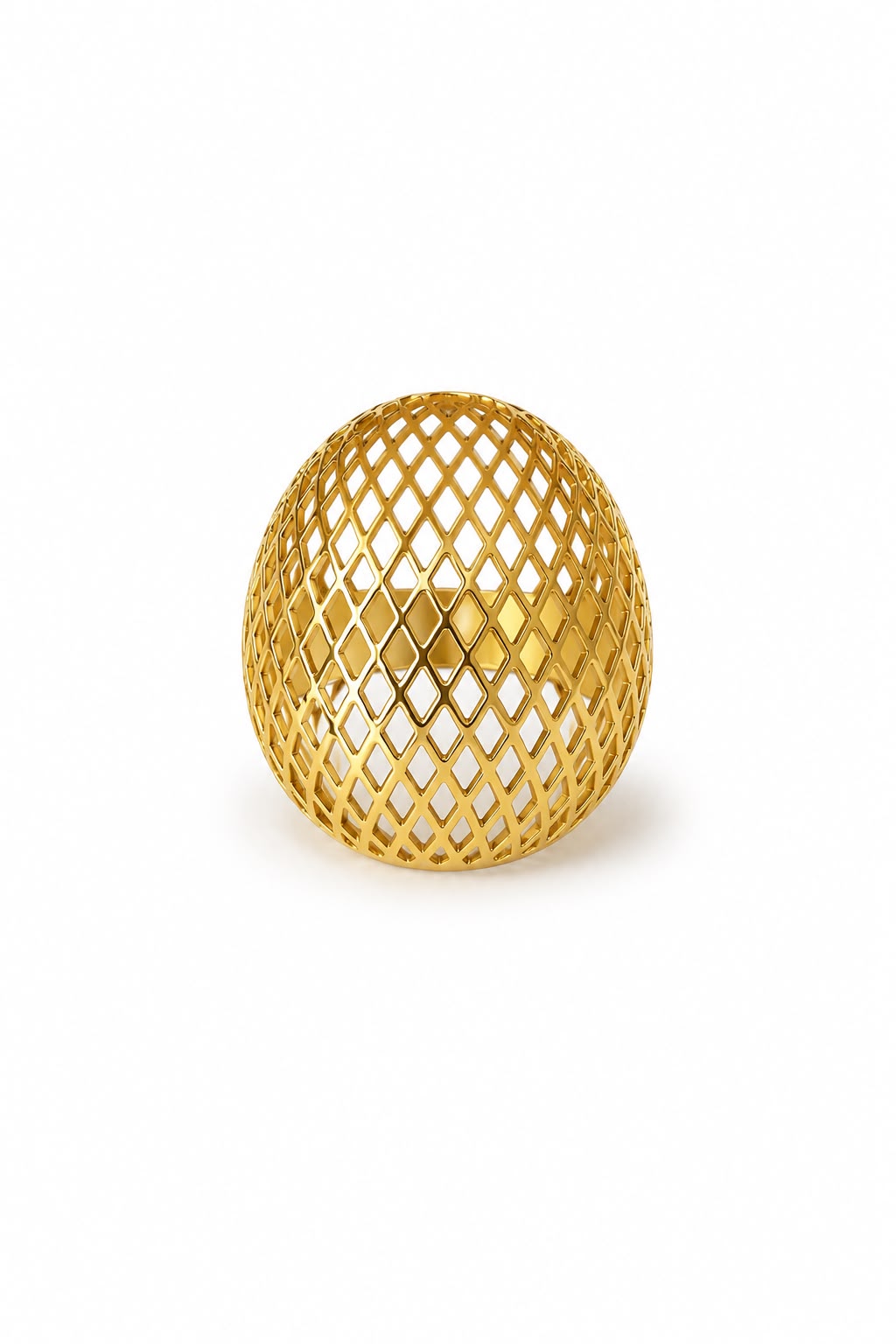 Gold Dome Lattice Ring