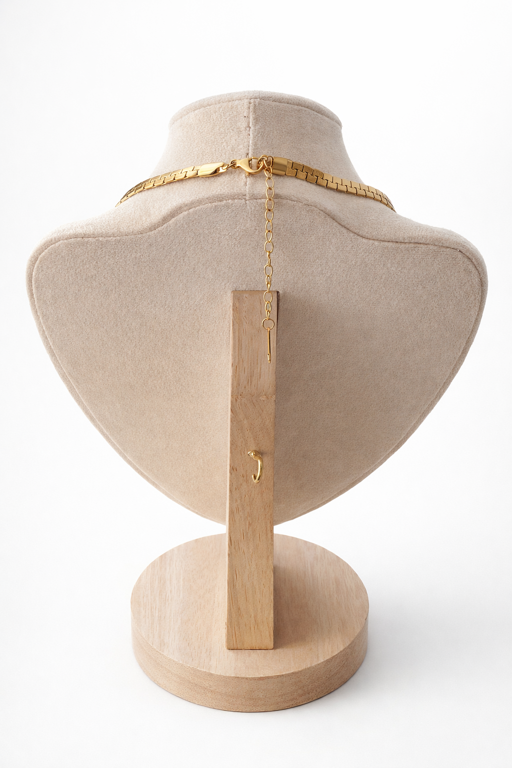 Gold Flat Book Chain Necklace