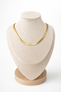 Gold Flat Book Chain Necklace