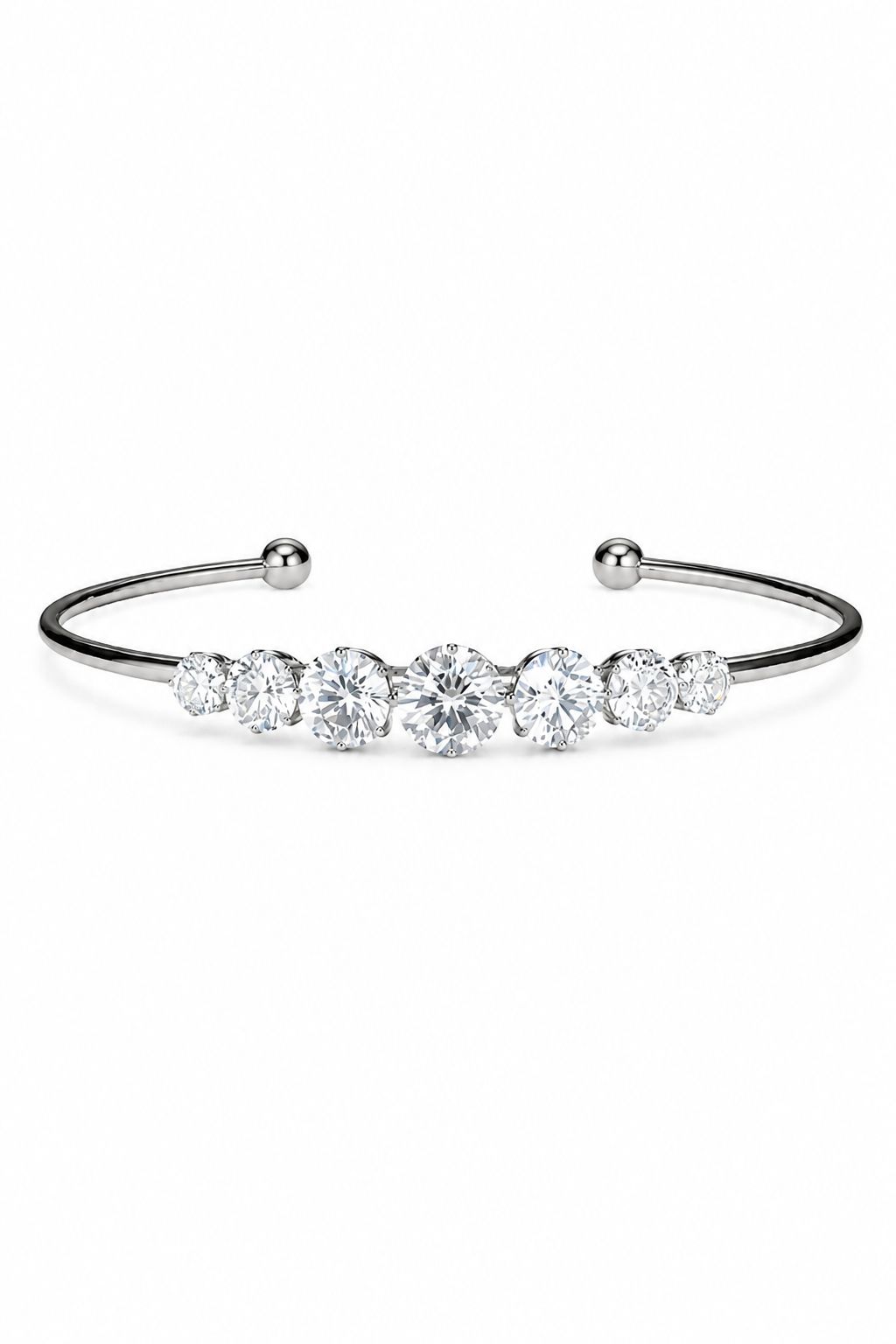 Graduated Crystal Cuff Bracelet