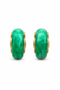 Green Chunky Hoop Earrings