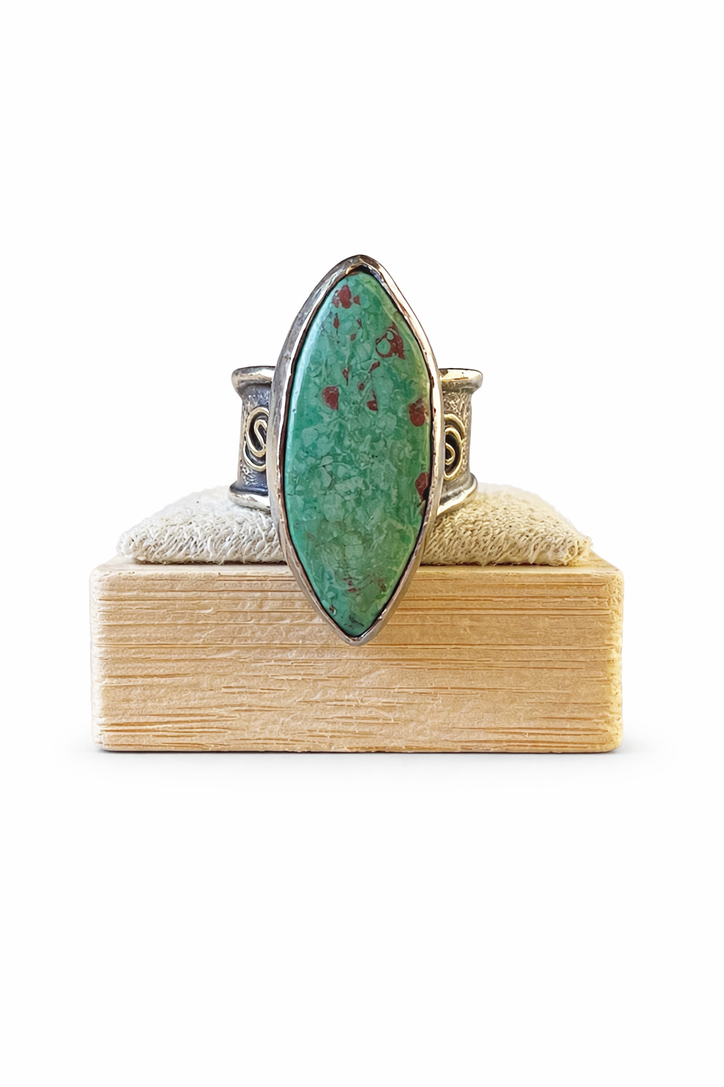 Marquise Turquoise Silver Statement Ring