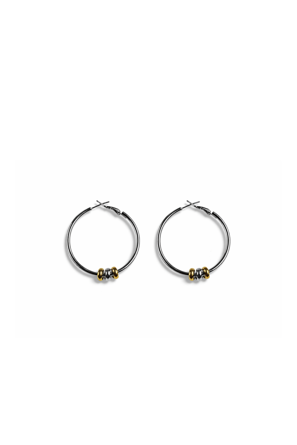 Minimalist Ring Charm Hoop Earrings