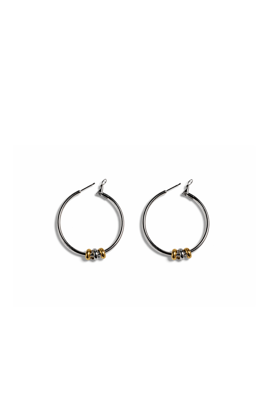 Minimalist Ring Charm Hoop Earrings