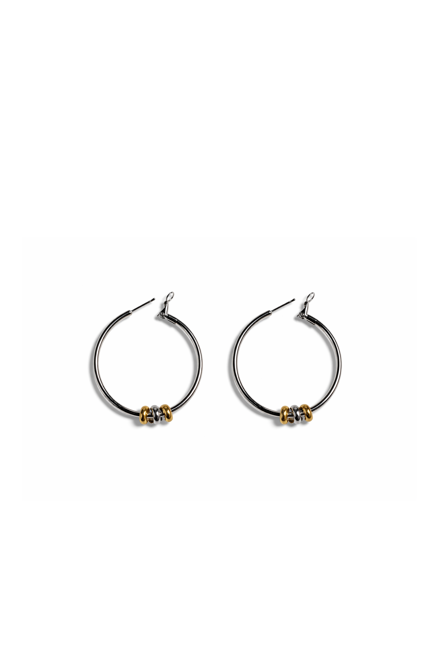 Minimalist Ring Charm Hoop Earrings