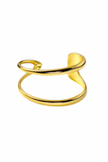 Sculptural Asymmetric Double Cuff Bracelet