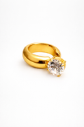 Solitaire Crystal Ear Cuff